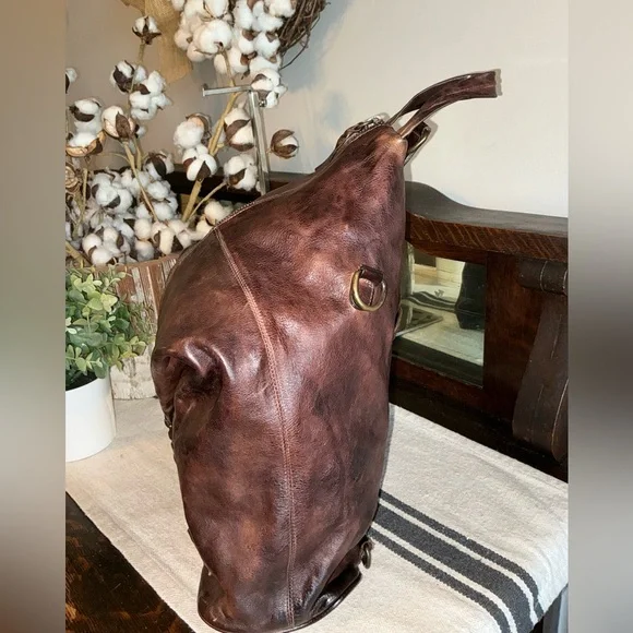 Bed Stu Leather 3 In 1 Delta Backpack Shoulder Bag HandBag Teak Rustic MSRP 345 - Picture 7 of 15